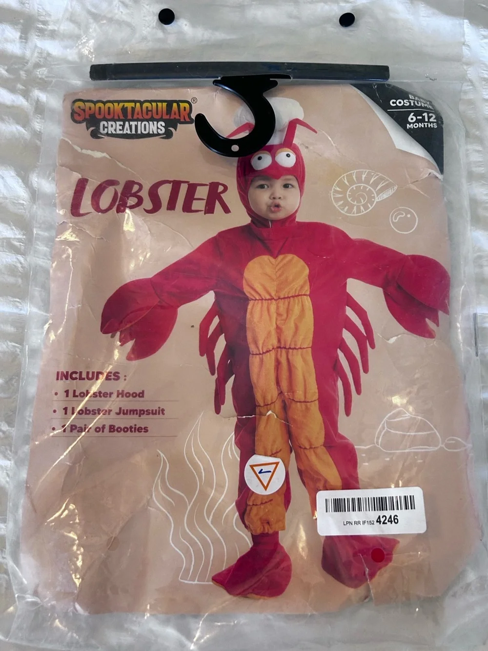 Spooktacular Creations Baby Lobster Halloween Costume Size 6-12 Months